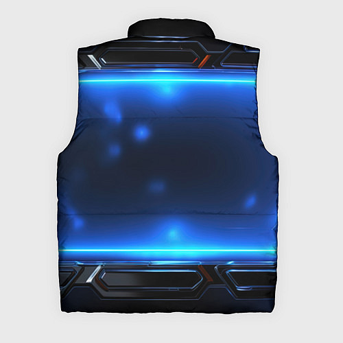 Мужской жилет Синий неоновый экран / 3D-Черный – фото 2