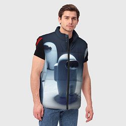 Мужской жилет Among us - fantasy - ai art, цвет: 3D-красный — фото 2