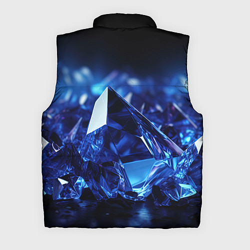 Мужской жилет Синие прозрачные алмазы / 3D-Светло-серый – фото 2