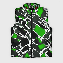 Мужской жилет Кляксы чёрные и зелёные
