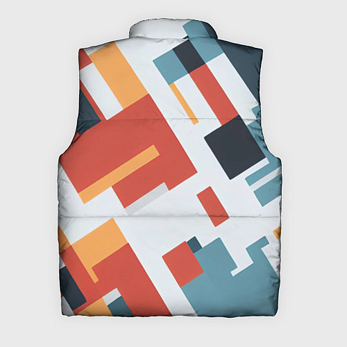 Мужской жилет Геометрический узор - нейросеть / 3D-Светло-серый – фото 2