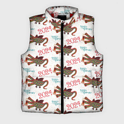 Мужской жилет Паттерн с русским драконом