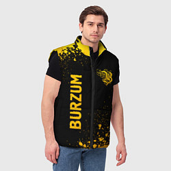 Мужской жилет Burzum - gold gradient вертикально, цвет: 3D-черный — фото 2