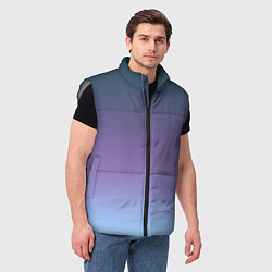 Мужской жилет Градиент синий фиолетовый голубой, цвет: 3D-светло-серый — фото 2
