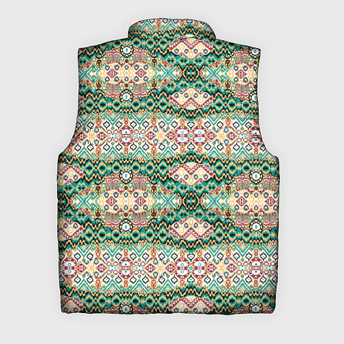 Мужской жилет Орнамент зеленый мелкий икат / 3D-Красный – фото 2