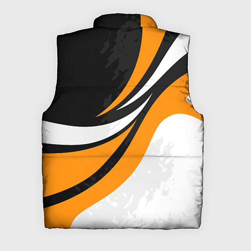 Мужской жилет Porsche - Оранжевая абстракция / 3D-Черный – фото 2