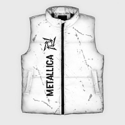 Мужской жилет Metallica glitch на светлом фоне по-вертикали, цвет: 3D-черный