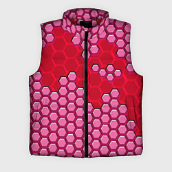Мужской жилет Красная энерго-броня из шестиугольников