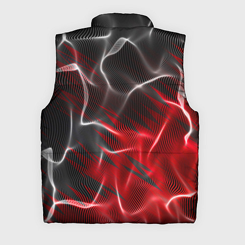 Мужской жилет Дым и красные текстуры / 3D-Красный – фото 2