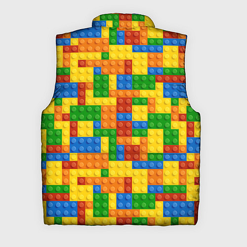 Мужской жилет Лего - разноцветная стена / 3D-Черный – фото 2