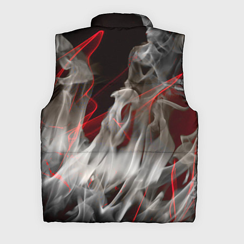 Мужской жилет Дым и красные узоры / 3D-Черный – фото 2