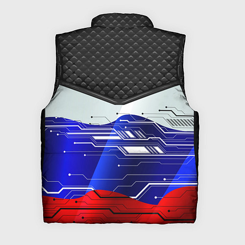 Мужской жилет Стёганные ромбы: русский хакер / 3D-Черный – фото 2