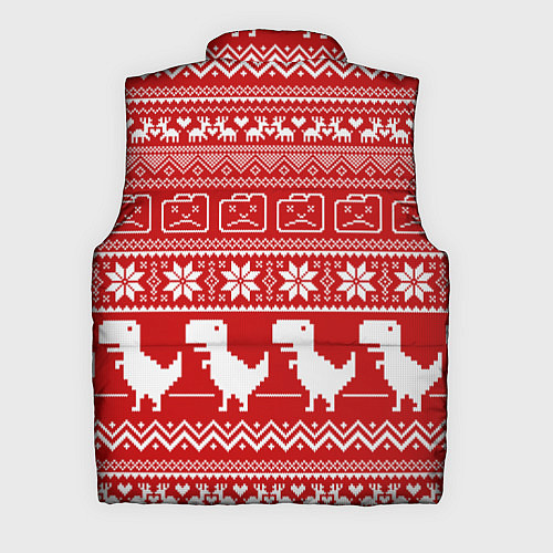 Мужской жилет Динозаврик гугл хром - красный / 3D-Черный – фото 2