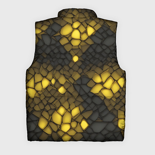 Мужской жилет Жёлтый трескающийся камень / 3D-Светло-серый – фото 2