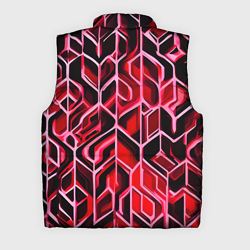 Мужской жилет Красный узор / 3D-Светло-серый – фото 2
