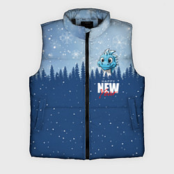 Мужской жилет Дракон в зимнем лесу