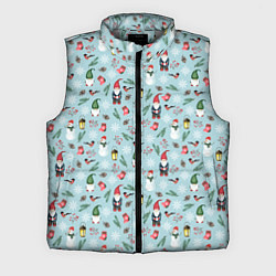 Мужской жилет Новогодние акварельные гномы