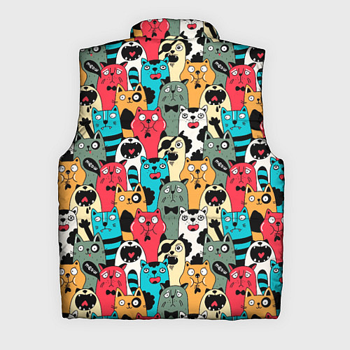 Мужской жилет Мультяшные коты / 3D-Черный – фото 2
