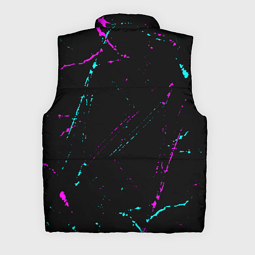 Мужской жилет Валерий и неоновый герб России по-вертикали / 3D-Черный – фото 2