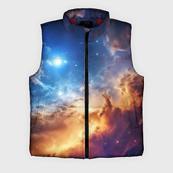 Мужской жилет Оранжевая небула космос