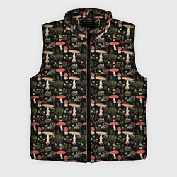 Мужской жилет Goblincore - мухоморы