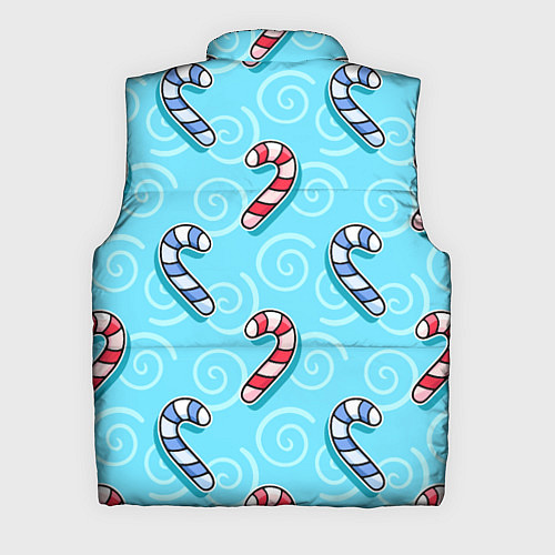 Мужской жилет Новогодний леденец трость / 3D-Черный – фото 2