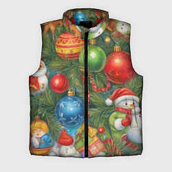 Мужской жилет Новогодний принт на елке