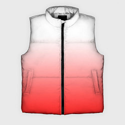 Мужской жилет Градиент бело-красный, цвет: 3D-светло-серый