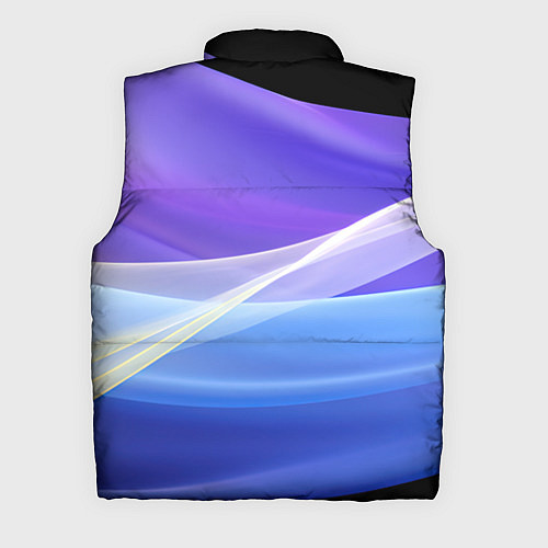 Мужской жилет Фиолетовая и голубая абстракция / 3D-Черный – фото 2