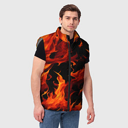Мужской жилет Пламя в темноте, цвет: 3D-светло-серый — фото 2