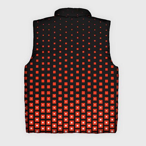 Мужской жилет Красные квадраты / 3D-Светло-серый – фото 2