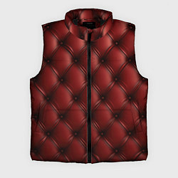 Мужской жилет Бордовая кожаная текстура