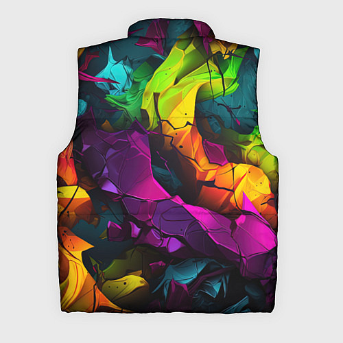 Мужской жилет Яркие разноцветные краски / 3D-Светло-серый – фото 2