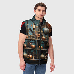 Мужской жилет Новогодняя полка, цвет: 3D-красный — фото 2