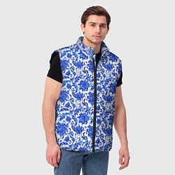 Мужской жилет Гжель классика, цвет: 3D-черный — фото 2