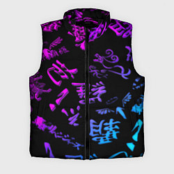 Мужской жилет Tokyos Revenge neon logo, цвет: 3D-черный