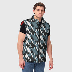 Мужской жилет Треугольники military, цвет: 3D-красный — фото 2