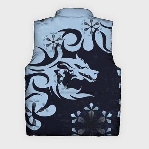Мужской жилет Дракон со снежинками / 3D-Черный – фото 2