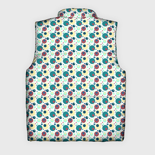 Мужской жилет Паттерн кружочки жёлто-красно-зелёный / 3D-Красный – фото 2