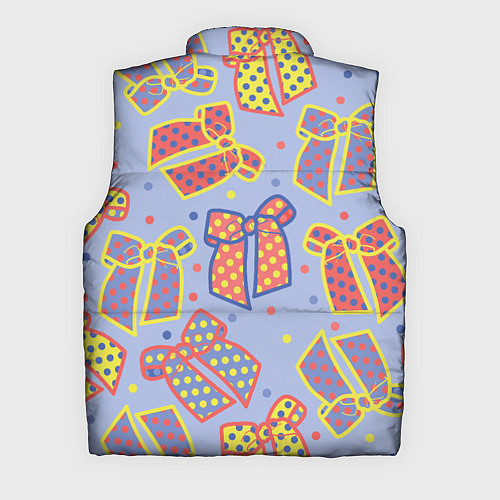 Мужской жилет Узор с яркими разноцветными бантами в горошек / 3D-Черный – фото 2