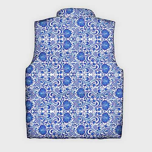 Мужской жилет Гжельская роспись / 3D-Черный – фото 2
