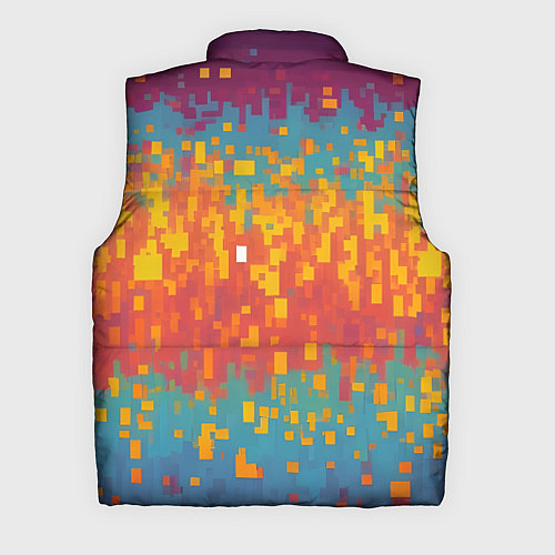 Мужской жилет Разноцветные пиксели / 3D-Красный – фото 2