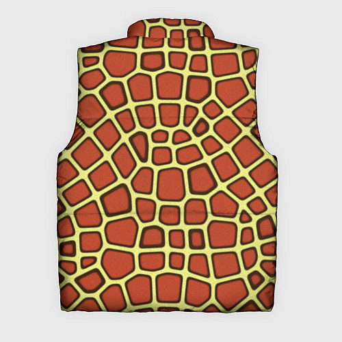 Мужской жилет Паттерн красных плит на жёлтом / 3D-Черный – фото 2
