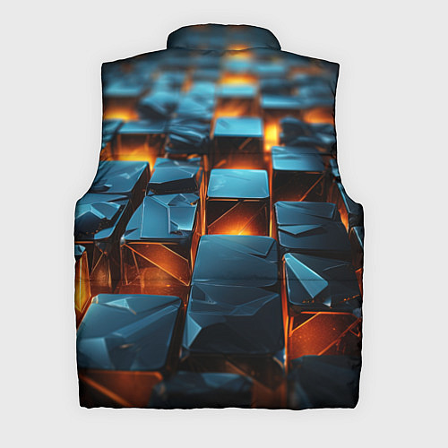 Мужской жилет Темные плитки в лаве / 3D-Светло-серый – фото 2