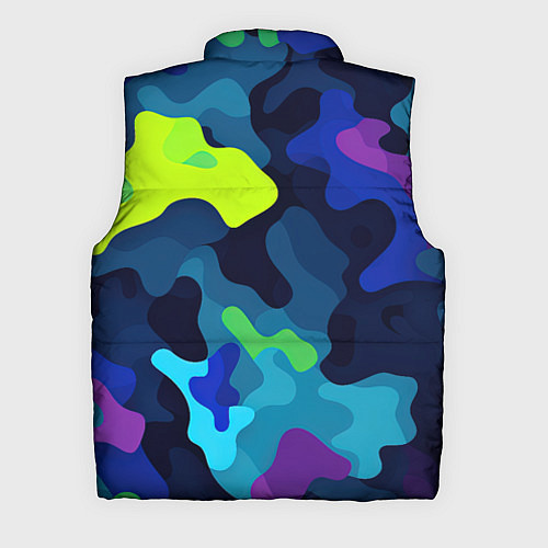 Мужской жилет Яркие кислотные пятна паттерн / 3D-Светло-серый – фото 2