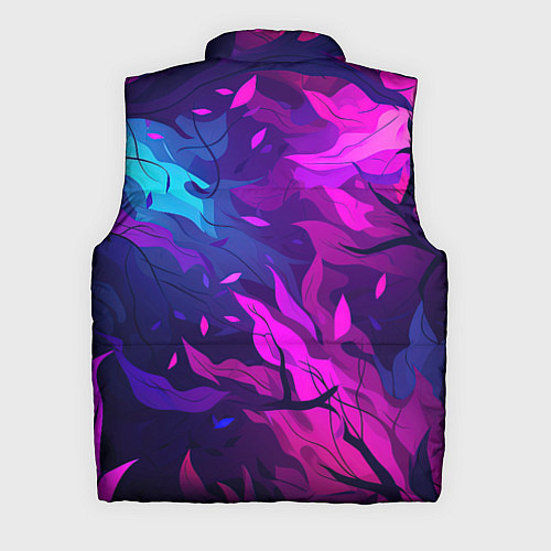 Мужской жилет Фиолетовые яркие лепестки / 3D-Светло-серый – фото 2
