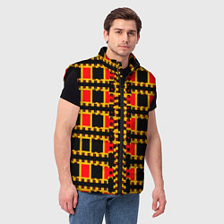Мужской жилет Королевские квадраты, цвет: 3D-черный — фото 2