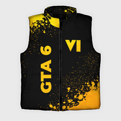Мужской жилет GTA 6 - gold gradient вертикально, цвет: 3D-черный