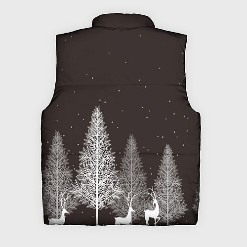 Мужской жилет Олени в лесу / 3D-Черный – фото 2