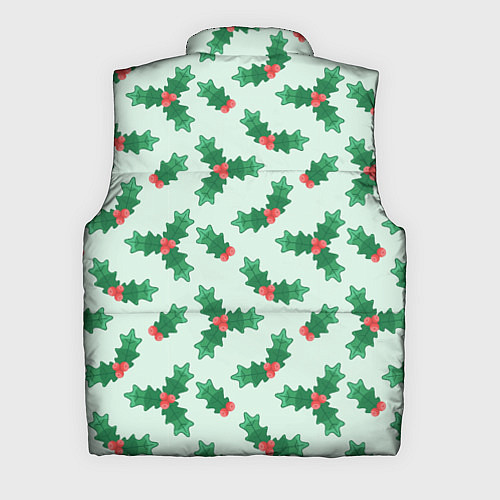 Мужской жилет Рождественская омела / 3D-Светло-серый – фото 2